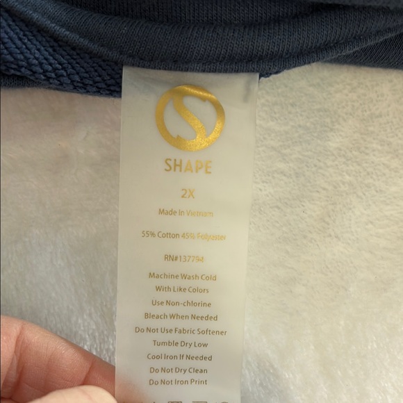 SHAPE DOLMAN SLEEVE RAW EDGE HEM WOMENS SIZE 2X NWT - Picture 10 of 10